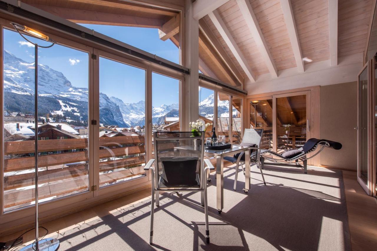 Chalet Schneehoren Penthouse Wengen Exteriör bild