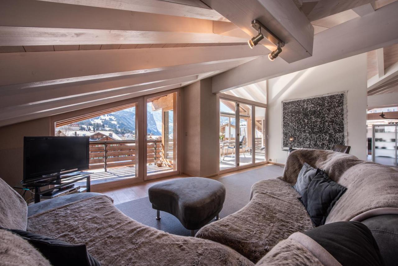Chalet Schneehoren Penthouse Wengen Exteriör bild