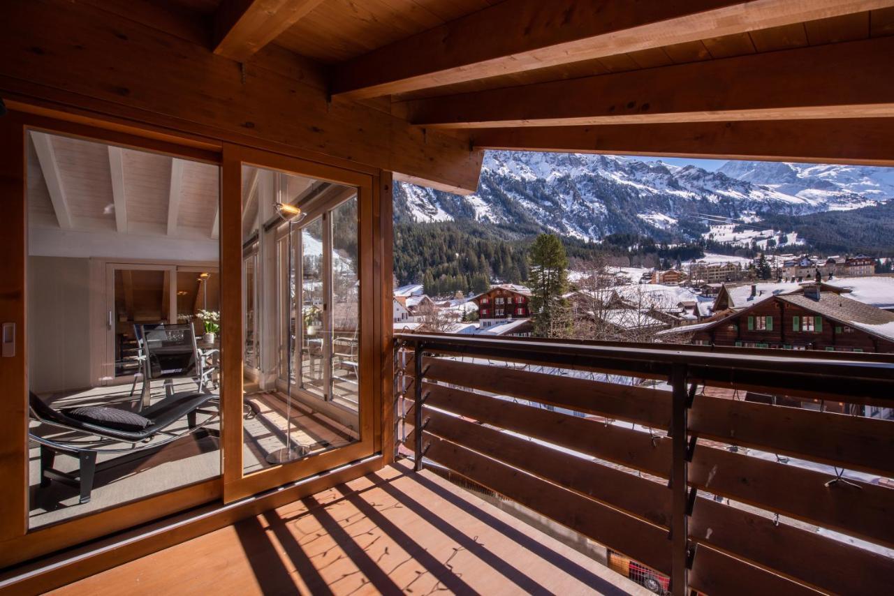 Chalet Schneehoren Penthouse Wengen Exteriör bild