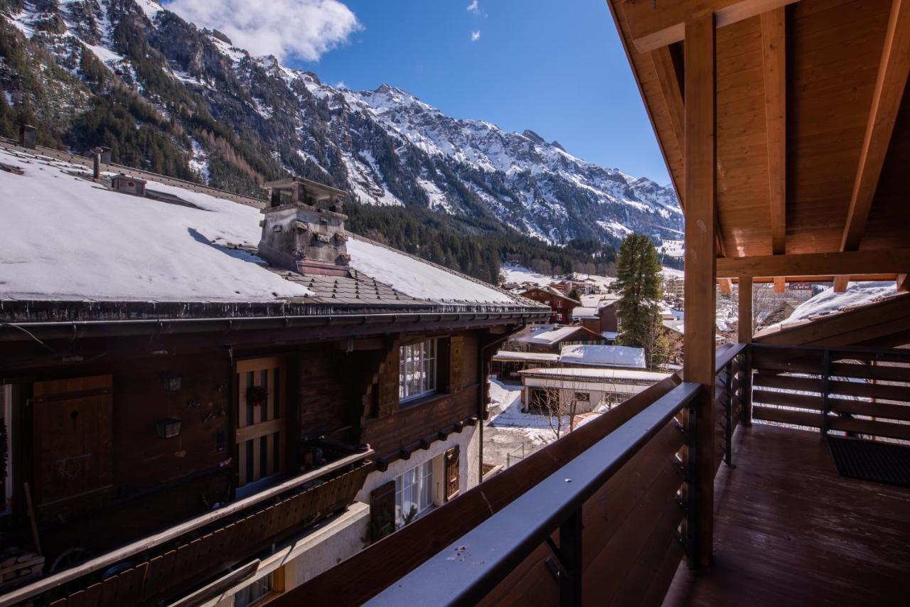 Chalet Schneehoren Penthouse Wengen Exteriör bild